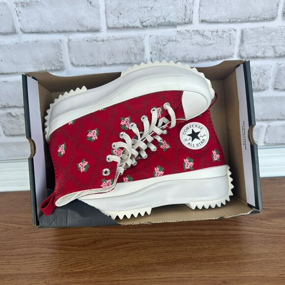 ⭐CONVERSE Run Star Hike Hi Platform Rose Cross Stitch Sz 7.5 Men's Shoes A14885C - Picture 7 of 11